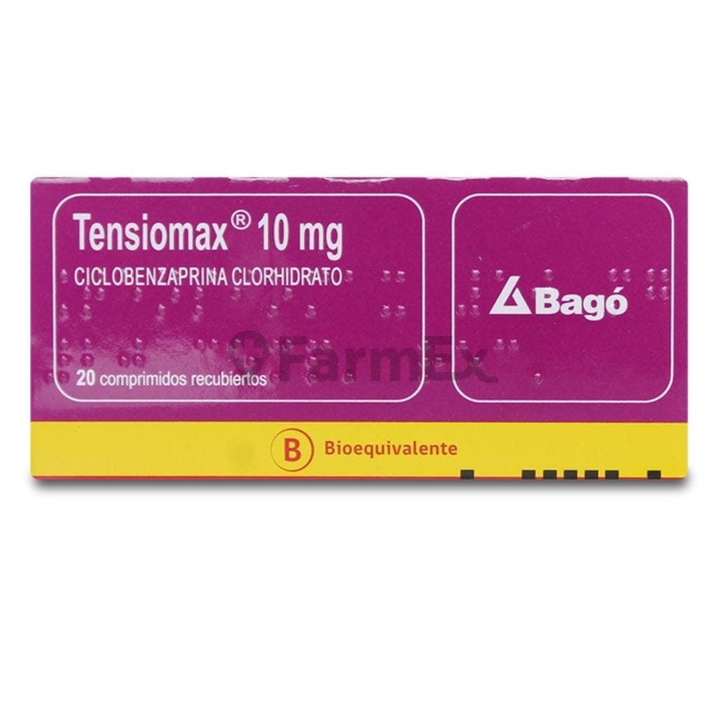 Tensiomax 10 mg x 20 comprimidos Farmex-Fonasa-Persistente